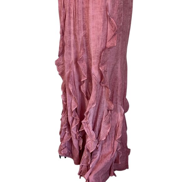 ROCOCO SAND for FWRD Gaia Long Dress in Nude Pink Medium New Womens Maxi - Picture 6 of 9